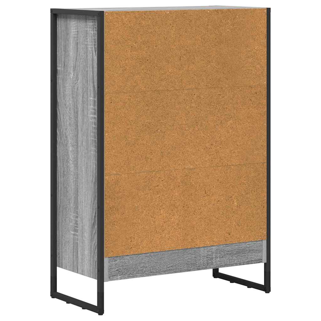 Book Cabinet Grey Sonoma 60 x 30 x 86.5 cm Engineered Wood