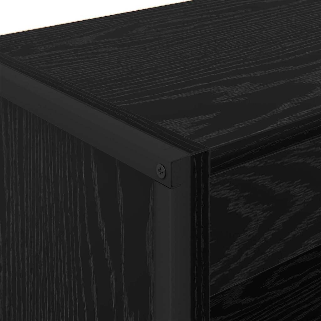 Book Cabinet 60 x 30 x 121 cm Engineered Wood Black Oak