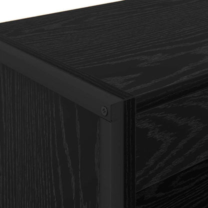 Book Cabinet 60 x 30 x 121 cm Engineered Wood Black Oak