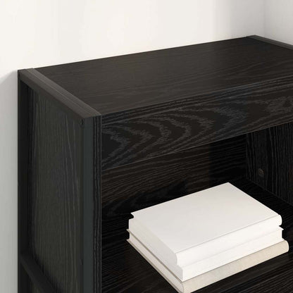 Book Cabinet 60 x 30 x 121 cm Engineered Wood Black Oak