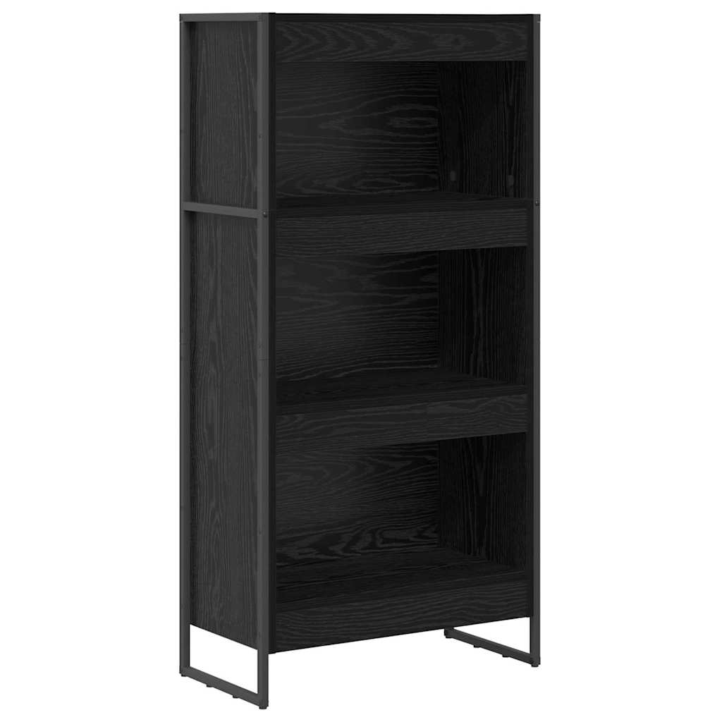 Book Cabinet 60 x 30 x 121 cm Engineered Wood Black Oak