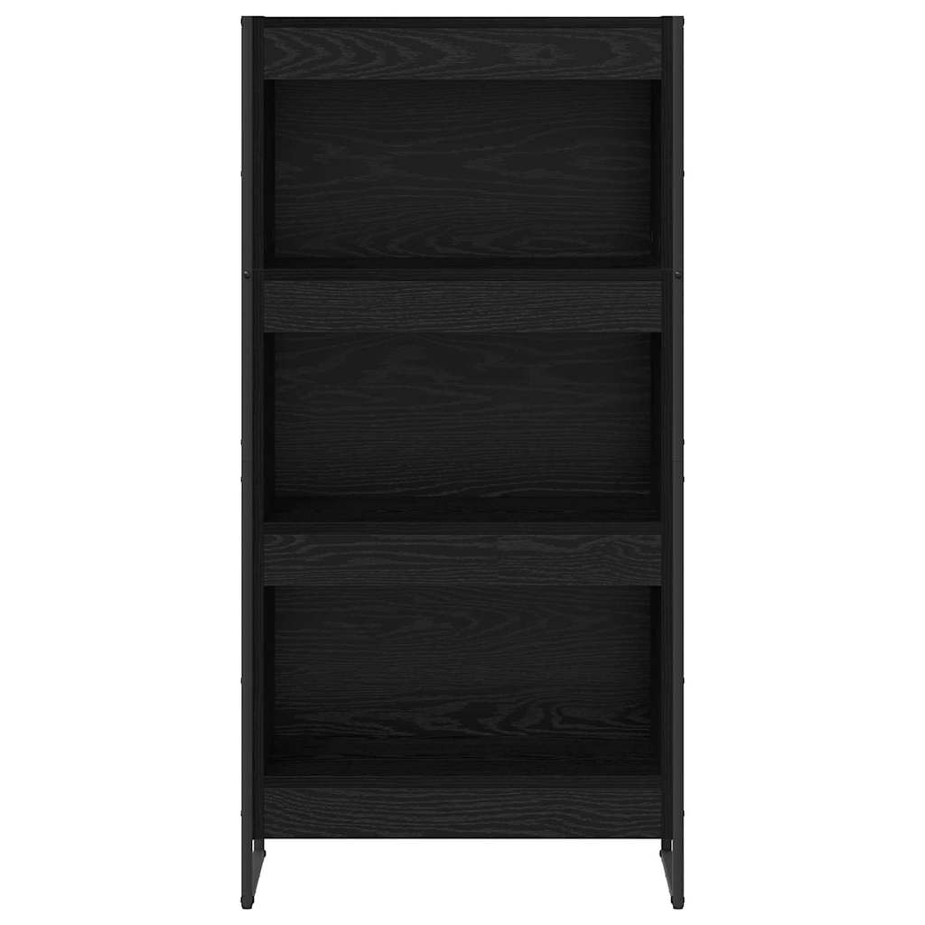 Book Cabinet Black Oak 60 x 30 x 121 cm Engineered Wood