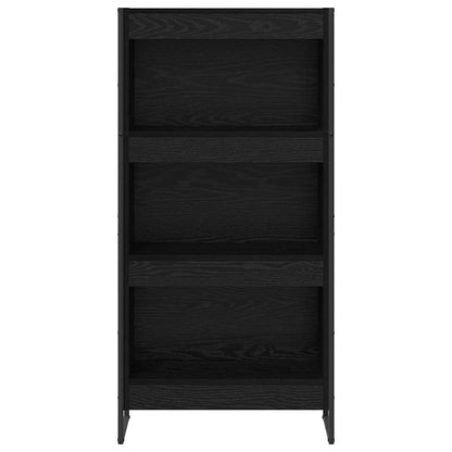 Book Cabinet Black Oak 60 x 30 x 121 cm Engineered Wood
