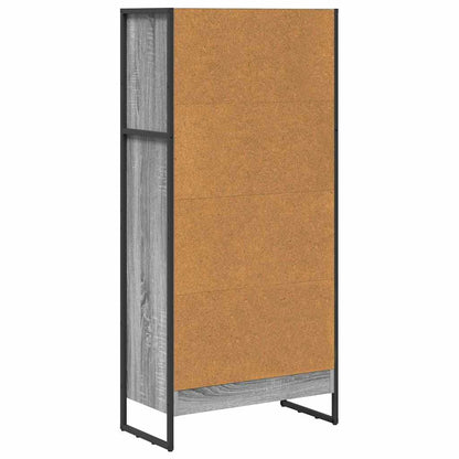 Book Cabinet 60 x 30 x 121 cm Engineered Wood Grey Sonoma