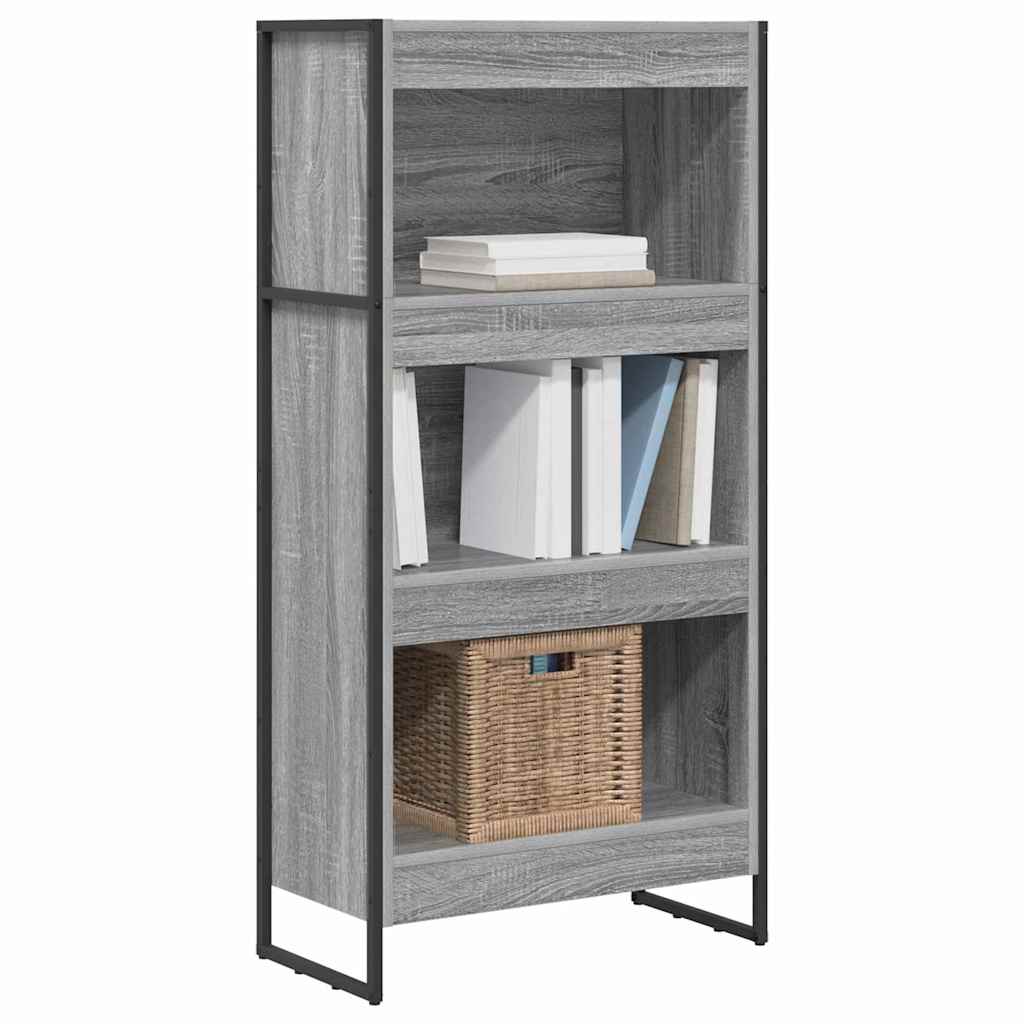 Book Cabinet 60 x 30 x 121 cm Engineered Wood Grey Sonoma