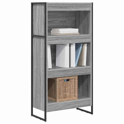 Book Cabinet 60 x 30 x 121 cm Engineered Wood Grey Sonoma