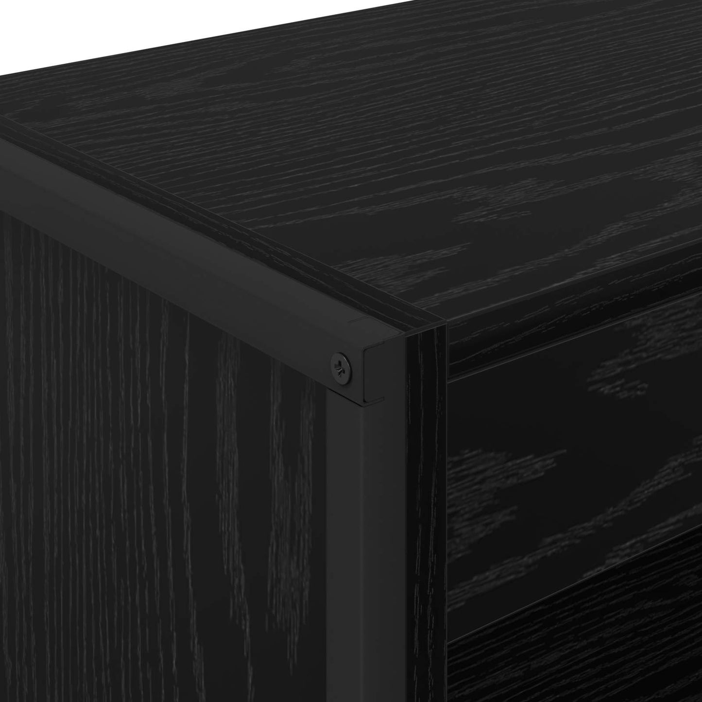 Book Cabinet Black Oak 60 x 30 x 155 cm Engineered Wood