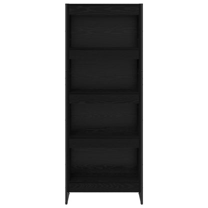 Book Cabinet 60 x 30 x 155 cm Engineered Wood Black Oak