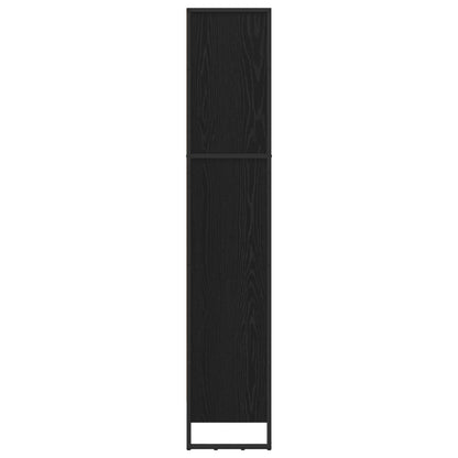 Book Cabinet 60 x 30 x 155 cm Engineered Wood Black Oak