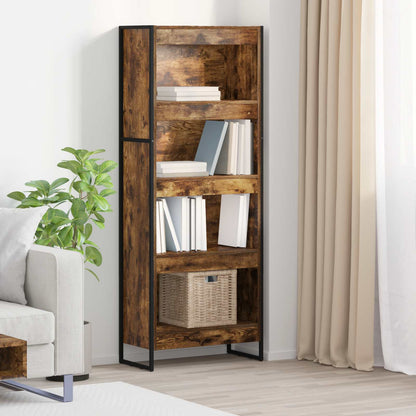 Book Cabinet Smoke Oak 60 x 30 x 155 cm Engineered Wood