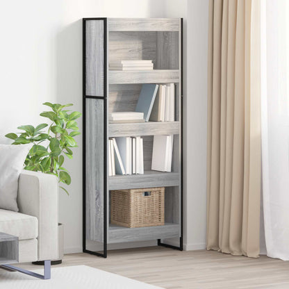 Book Cabinet 60 x 30 x 155 cm Engineered Wood Grey Sonoma