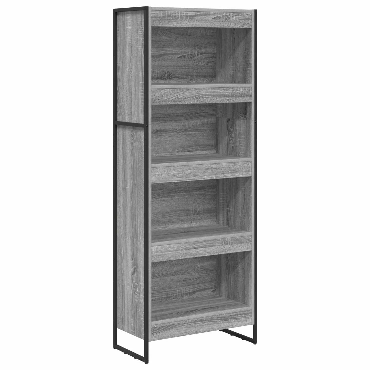 Book Cabinet 60 x 30 x 155 cm Engineered Wood Grey Sonoma