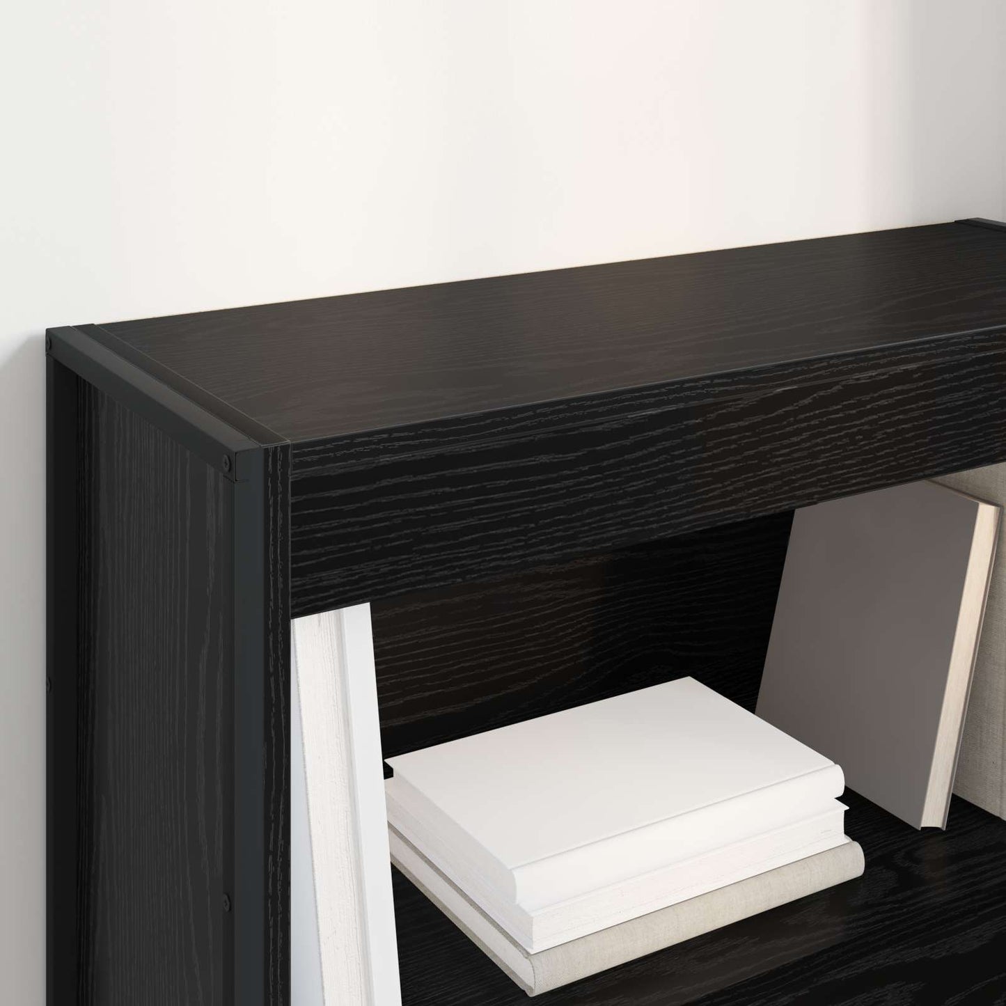 Book Cabinet Black Oak 80 x 30 x 86.5 cm Engineered Wood