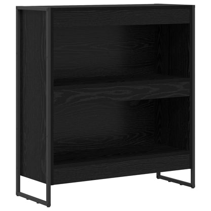 Book Cabinet Black Oak 80 x 30 x 86.5 cm Engineered Wood
