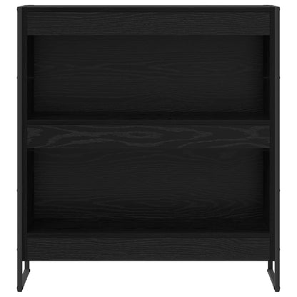 Book Cabinet Black Oak 80 x 30 x 86.5 cm Engineered Wood