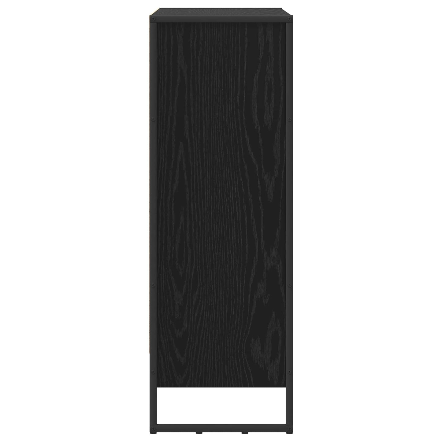 Book Cabinet Black Oak 80 x 30 x 86.5 cm Engineered Wood