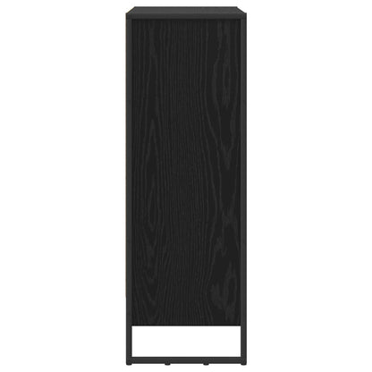 Book Cabinet Black Oak 80 x 30 x 86.5 cm Engineered Wood