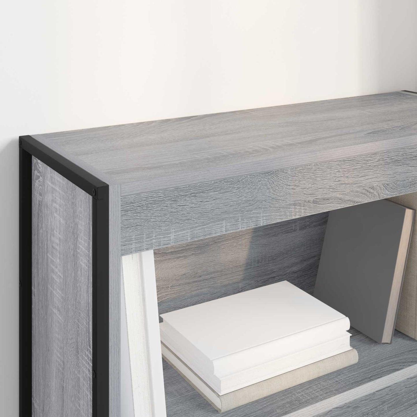 Book Cabinet 80 x 30 x 86.5 cm Engineered Wood Grey Sonoma