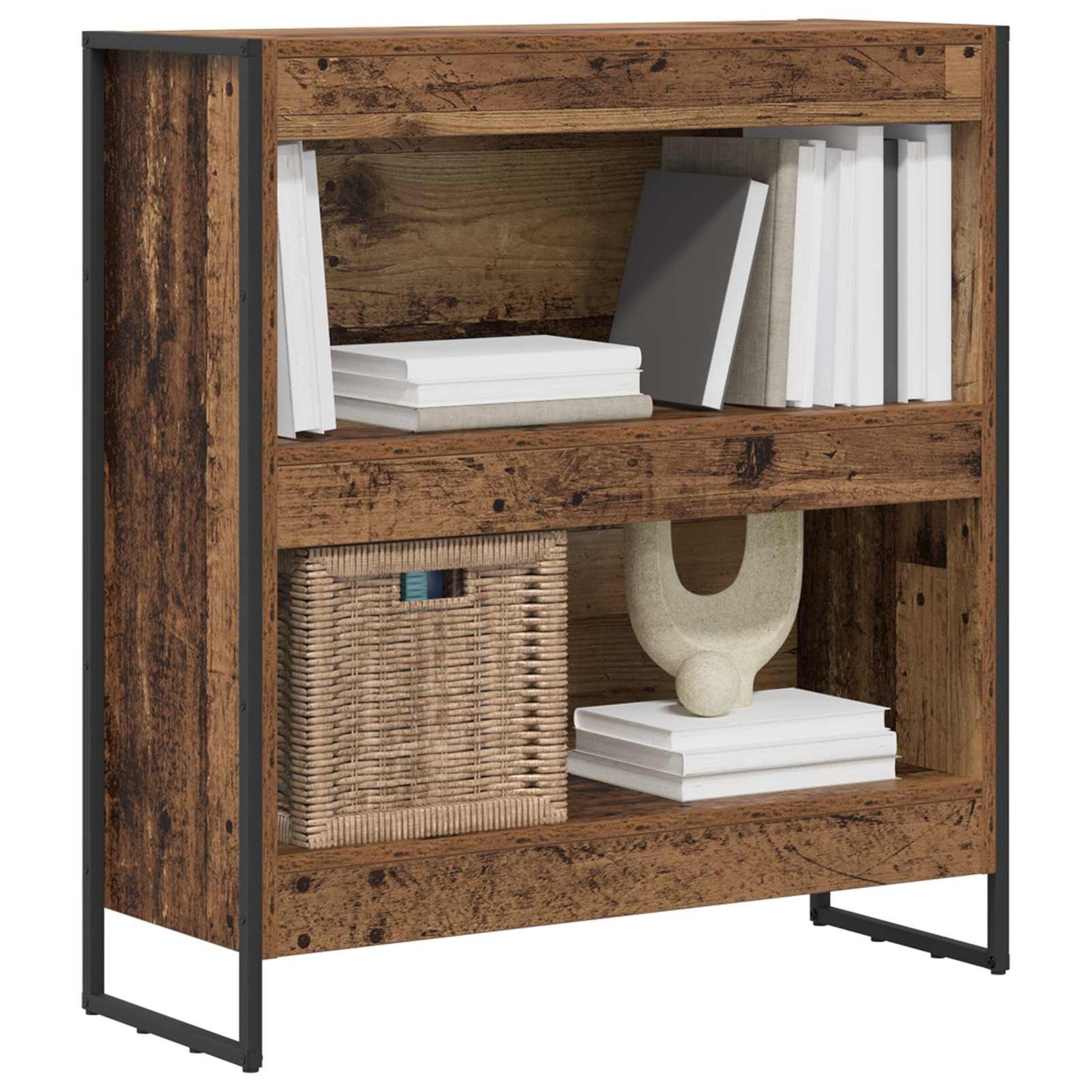 Book Cabinet Old Wood 80 x 30 x 86.5 cm Engineered Wood