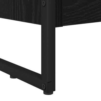 Book Cabinet Black Oak 80 x 30 x 121 cm Engineered Wood