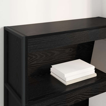 Book Cabinet 80 x 30 x 121 cm Engineered Wood Black Oak