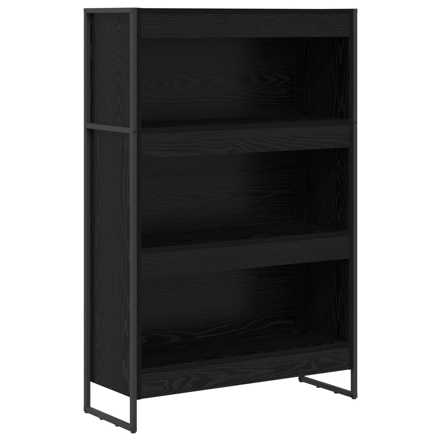 Book Cabinet Black Oak 80 x 30 x 121 cm Engineered Wood