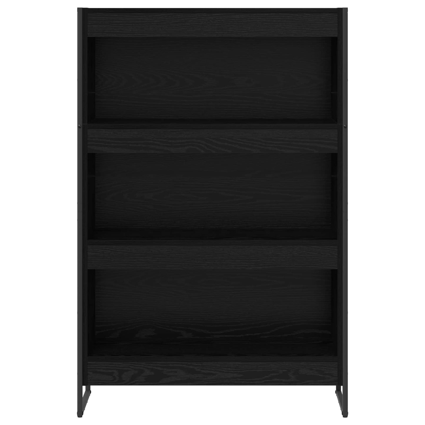 Book Cabinet 80 x 30 x 121 cm Engineered Wood Black Oak