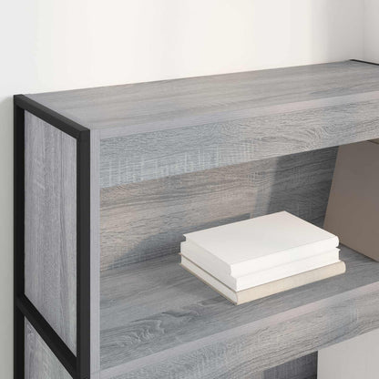 Book Cabinet 80 x 30 x 121 cm Engineered Wood Grey Sonoma