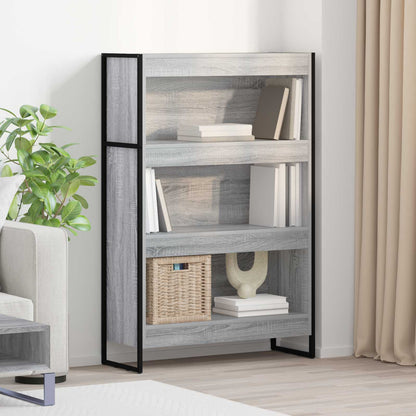 Book Cabinet 80 x 30 x 121 cm Engineered Wood Grey Sonoma