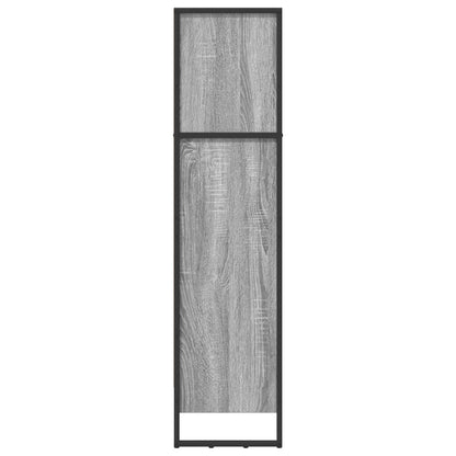 Book Cabinet 80 x 30 x 121 cm Engineered Wood Grey Sonoma