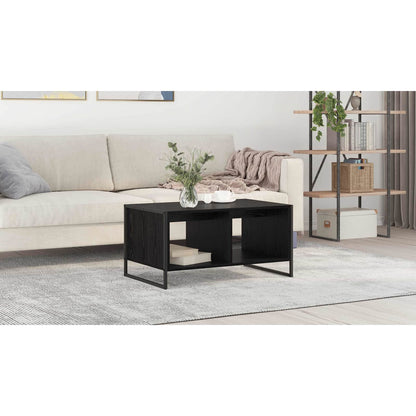 Coffee Table Black Oak 80 x 50 x 40 cm Engineered Wood
