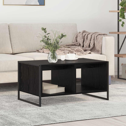 Coffee Table Black Oak 80 x 50 x 40 cm Engineered Wood