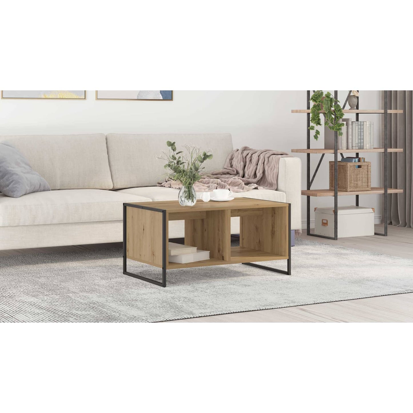Coffee Table Artisian Oak 80 x 50 x 40 cm Engineered Wood
