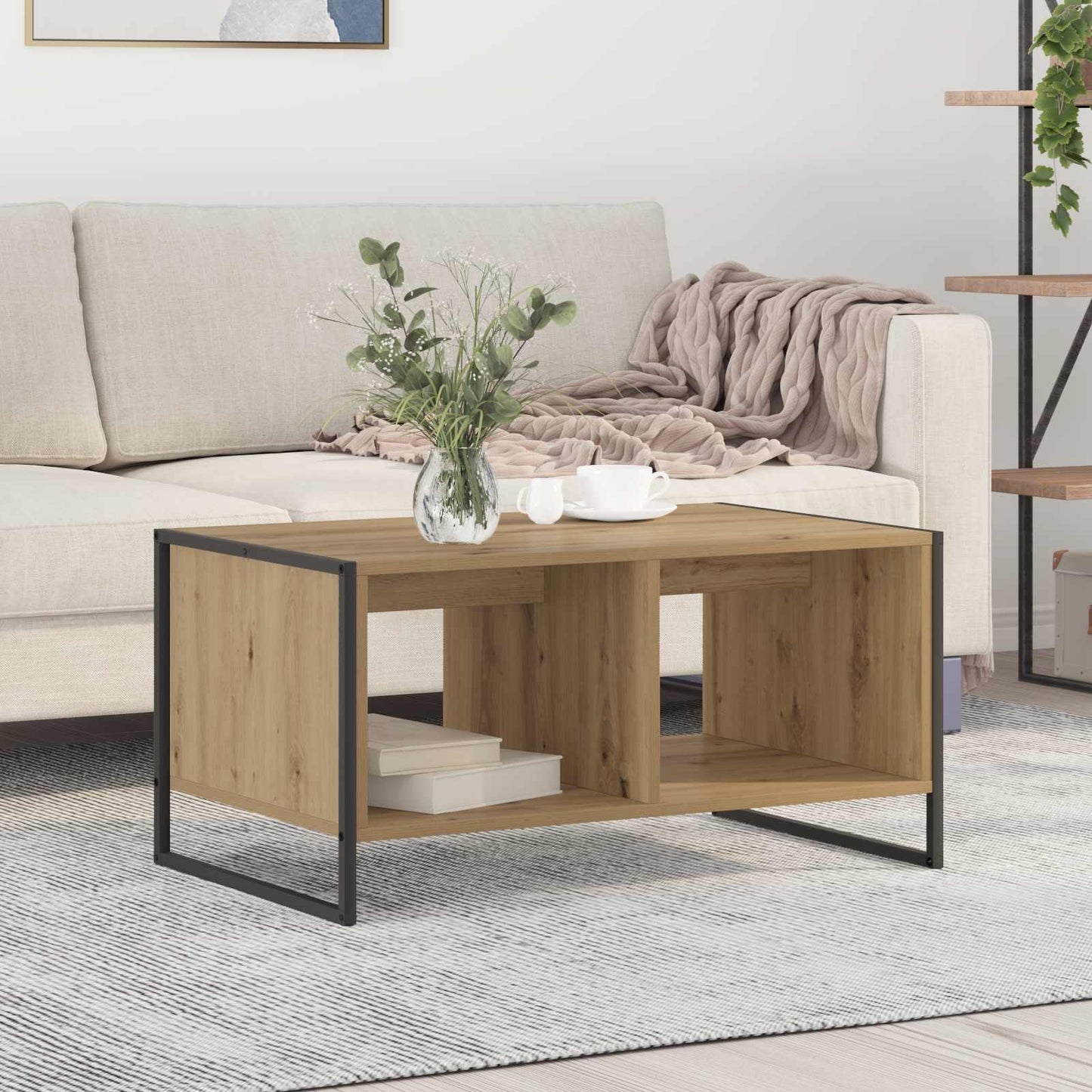 Coffee Table Artisian Oak 80 x 50 x 40 cm Engineered Wood
