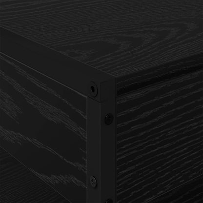 Coffee Table Black Oak 80 x 50 x 40 cm Engineered Wood