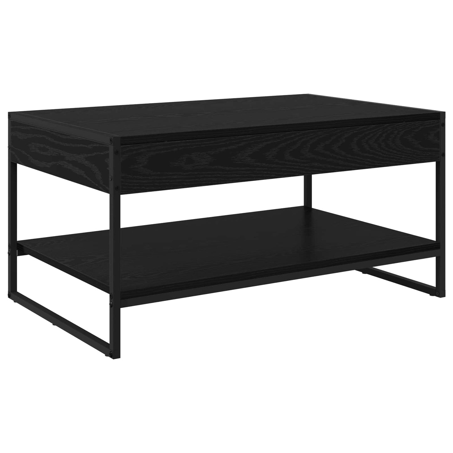 Coffee Table Black Oak 80 x 50 x 40 cm Engineered Wood