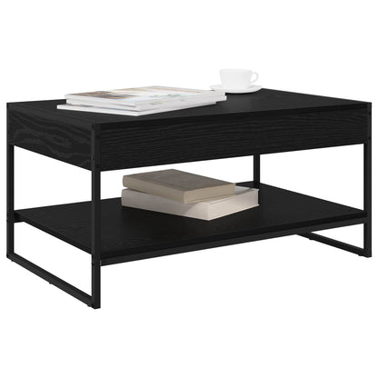 Coffee Table Black Oak 80 x 50 x 40 cm Engineered Wood