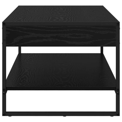 Coffee Table Black Oak 80 x 50 x 40 cm Engineered Wood