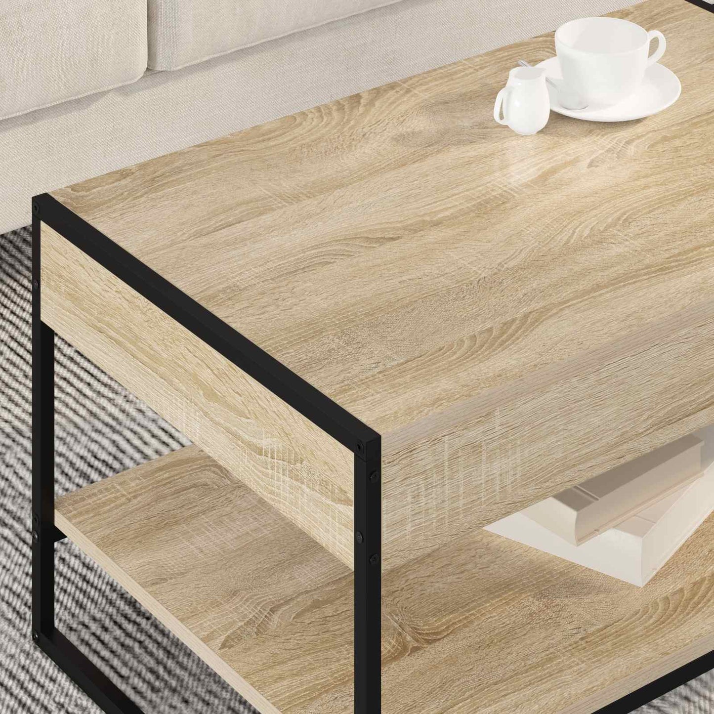 Coffee Table Sonoma 80 x 50 x 40 cm Engineered Wood
