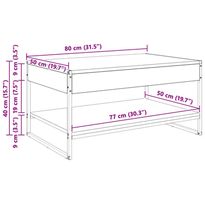 Coffee Table Sonoma 80 x 50 x 40 cm Engineered Wood