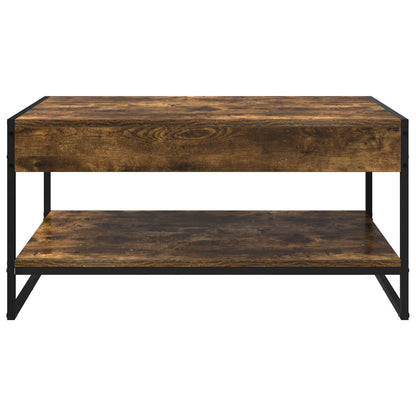 Coffee Table Smoke Oak 80 x 50 x 40 cm Engineered Wood