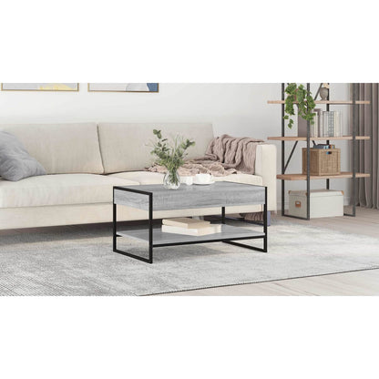 Coffee Table Grey Sonoma 80 x 50 x 40 cm Engineered Wood