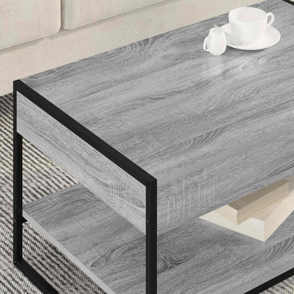Coffee Table Grey Sonoma 80 x 50 x 40 cm Engineered Wood