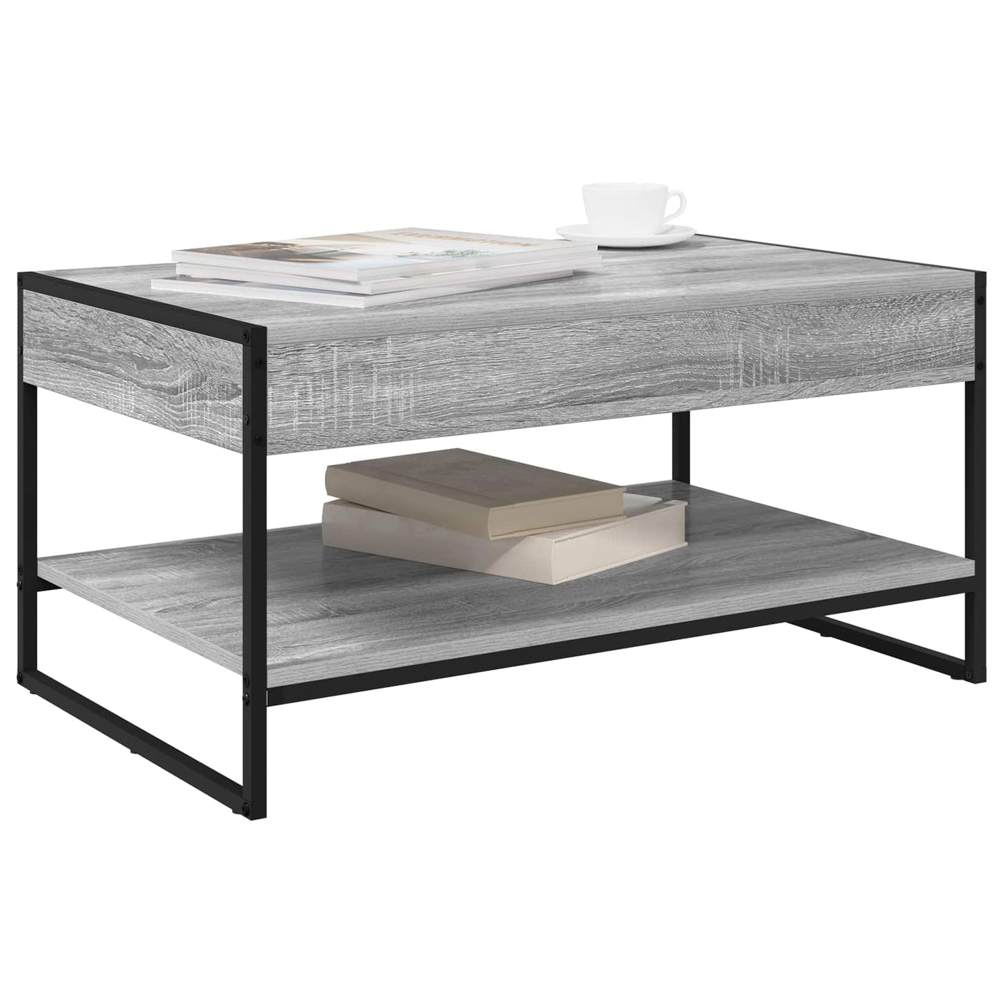 Coffee Table Grey Sonoma 80 x 50 x 40 cm Engineered Wood