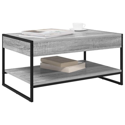 Coffee Table Grey Sonoma 80 x 50 x 40 cm Engineered Wood