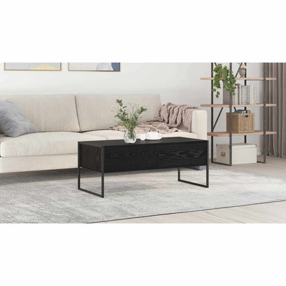 Coffee Table Black Oak 100 x 46 x 40 cm Engineered Wood
