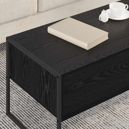 Coffee Table Black Oak 100 x 46 x 40 cm Engineered Wood