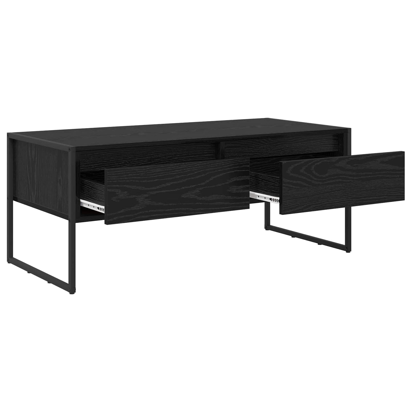Coffee Table Black Oak 100 x 46 x 40 cm Engineered Wood