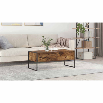 Coffee Table Smoke Oak 100 x 46 x 40 cm Engineered Wood