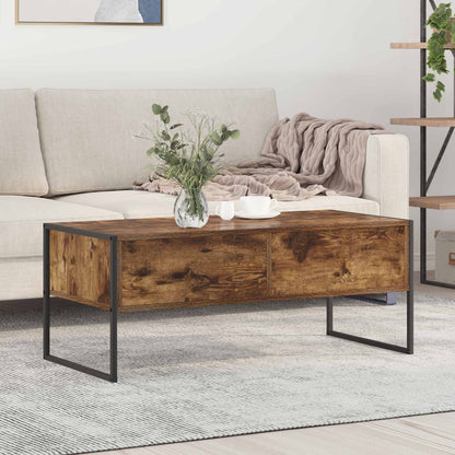Coffee Table Smoke Oak 100 x 46 x 40 cm Engineered Wood